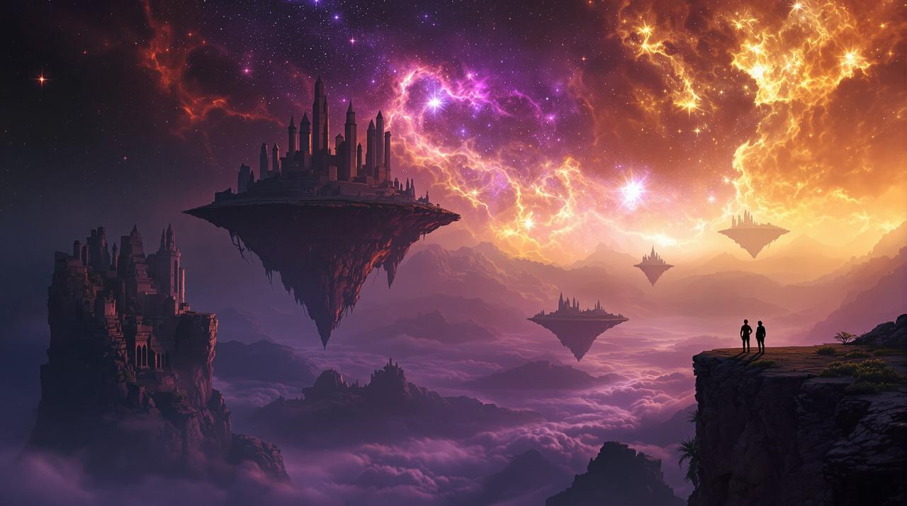 精品 - 星光璀璨的视频小岛，夜幕下的星空岛屿